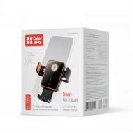 Автодержатель ColorWay Ultra-mini с автозажимом 15W Black (CW-CHAW069Q-BK)