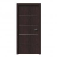 Дверне полотно IN WOOD ET-04 ПГ із молдингом і чорною кромкою ПВХ 600 мм шпон коричневий