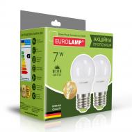 Лампа светодиодная Eurolamp 2 шт./уп. 7 Вт G45 матовая E27 220 В 4000 К MLP-LED-G45-07274(E)