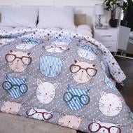 Одеяло антиаллергенное зима №4091 Сolor Fun Line Eco-Soft (чехол бязь 100%) Whales 140x205 см MirSon с принтом