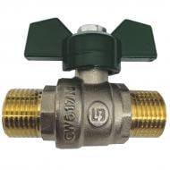 Кран кульовий Water House з/з 15 метелик зелений нікель LB (Ц00517)