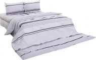 Комплект постельного белья Лафтия 1,5 серый с черным UP! (Underprice)