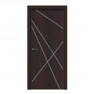 Дверное полотно IN WOOD ET-10 ПГ с молдингом и черной кромкой ПВХ 80 мм шпон коричневый