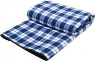 Плед Клетка 135x175 см синий