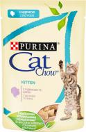 Корм Cat Chow Kitten с индейкой и цукини в желе 85 г