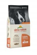 Корм сухой для средних пород Almo Nature Holistic Dog M с лососем 12 кг