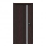 Дверное полотно IN WOOD ET-06 AL ПГ с молдингом и алюминиевой кромкой 800 мм шпон коричневый