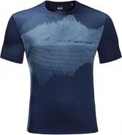 Футболка Jack Wolfskin PEAK GRAPHIC T M 1807181-1024 р.S темно-синій