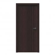 Дверное полотно IN WOOD ET-08 AL ПГ с молдингом и алюминиевой кромкой 600 мм шпон коричневый
