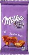 Пирожное Milka бисквитное двухслойное с кусочками молочного шоколада бисквит с какао 28 г (7622201126827)