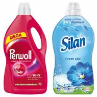 Гель для машинного прання Perwoll Color 3.75 л + Silan Fresh Sky 1,408 л