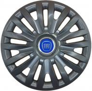 Ковпак для коліс SJS Fiat (синій) 313 R15" 4 шт. чорний