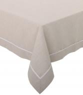 Скатерть с бордюром и кружевом 666-16/00 180x140 см бежевый Эдельвика