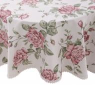 Скатерть large pink Rose d200 бежевый Прованс