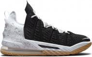 Кроссовки мужские Nike LEBRON XVIII CQ9283-007 р.44,5 черно-белые Кроссовки мужские Nike LEBRON XVIII CQ9283-007 р.44,5 черно-белые