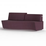 Трехместный диван KULIK SYSTEM AQUA Ткань Целый Фиолетовый (hub_ChbZ62566)