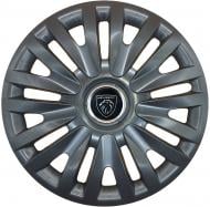 Ковпак для коліс SJS Peugeot NEW 313 R15" 4 шт. чорний