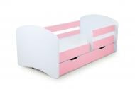 Кровать детская Pondi Лакки 80x160 см нимфея альба/розовый