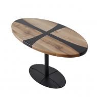 Стіл журнальний Оникс 900x500x540 мм чорний/ горіх