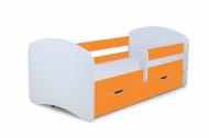 Кровать детская Pondi Лакки 80x190 см нимфея альба/оранжевый