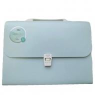 Портфель на замку 7 вiдділів А4 блакитний Deli EF612 Портфель на замку 7 вiдділів А4 блакитний Deli EF612