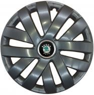 Колпак для колес SJS Skoda (зеленая) 315 R15" 4 шт. черный