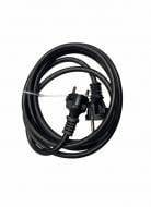 Удлинитель Euroelectric с 2-мя вилками с заземлением черный 2 м EXT-2P-3x1.5-G-2M