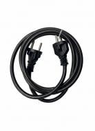 Удлинитель Euroelectric с 2-мя вилками с заземлением черный 2 м EXT-2P-2x2.5-G-2M