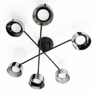 ВИТРИНА! Люстра потолочная LIGHT SET DOVIRA 6x12 Вт GX53 черный/дымчатый