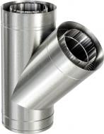 Тройник термо 0,8 мм нерж/оц Ф150/220 мм 45° Versia-Lux Тройник термо 0,8 мм нерж/оц Ф150/220 мм 45° Versia-Lux