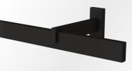 Комплект карниза Quadrum SQUARE одинарный 15/300 см черный с белыми крючками