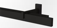 Комплект карнизу Quadrum SQUARE подвійний 14/300 см чорний з білими гачками