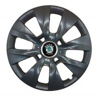 Колпак для колес SJS Skoda (зеленая) 334 R15" 4 шт. черный