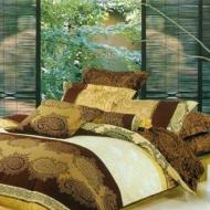 Комплект постельного белья семейный Н527 коричневый Word of Dream