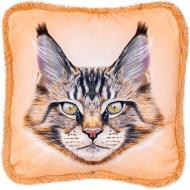 Подушка декоративная Кошка Мэйн Кун 35x35 см бежевый Stip