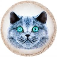 Подушка декоративная Кошка Английская 35x35 см светло-серый Stip Подушка декоративная Кошка Английская 35x35 см светло-серый Stip