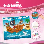 Холст с контуром Пиратское приключение Идейка