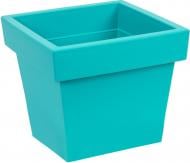 Горшок пластиковый Prosperplast Lofly low квадратный 4.5 л (70717-320) морская волна