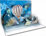 Открытка поздравительная POP-UP с 3D-рисунком внутри и с конвертом "ГОРЫ"