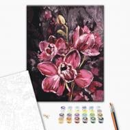 Картина за номерами Темні орхідеї 40х50 см Brushme Картина за номерами Темні орхідеї 40х50 см Brushme