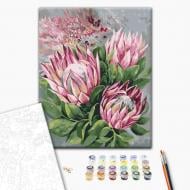 Картина за номерами Рожеві протеї 40х50 см Brushme Картина за номерами Рожеві протеї 40х50 см Brushme