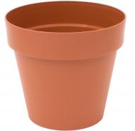 Горшок пластиковый Prosperplast Cube круглый 12 л (76952-624) терракот