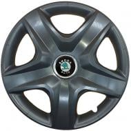 Ковпак для коліс SJS Skoda (зелена) 418 R16" 4 шт. чорний