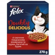 Корм сухой для котов FELIX by Purina Doubly Delicious с говядиной, курицей и свеклой 270 г