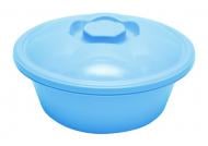 Миска Stars Plast круглая с крышкой голубая 10,5 л