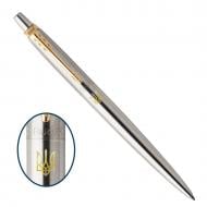 Ручка шариковая Parker Jotter Stainless Steel GT BP Трезубец золотой 16032_T001g