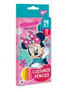 Карандаши цветные Minnie Mouse 12/24 цвета 290605 YES Карандаши цветные Minnie Mouse 12/24 цвета 290605 YES