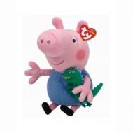 М'яка іграшка TY Peppa Pig Джордж рожевий із синім 46130
