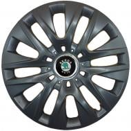 Колпак для колес SJS Skoda (зеленая) 429 R16" 4 шт. черный