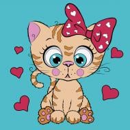 Картина по номерам Рыжий котик 25х25 см Santi